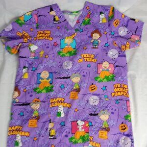 Official Peanuts Scrub Womens Top Size Medium